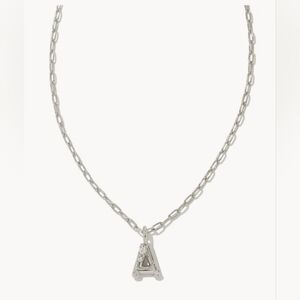 Kendra Scott Silver Necklace with A inital